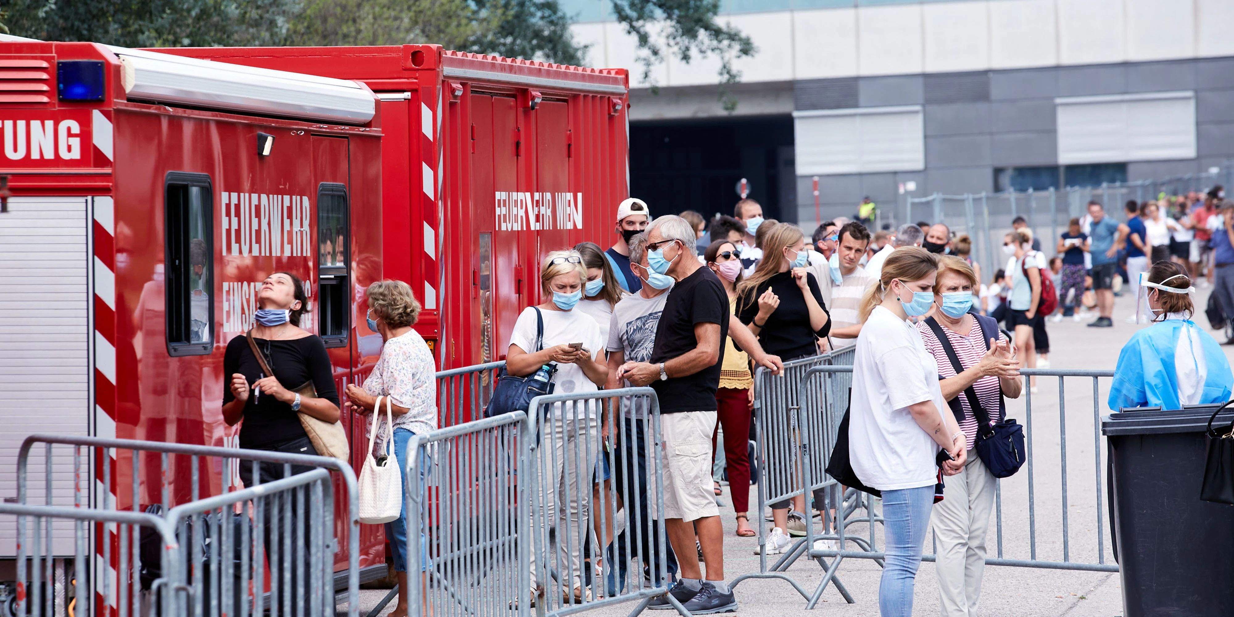 Corona-Teststraße in Wien. Aufgenommen im August 2020