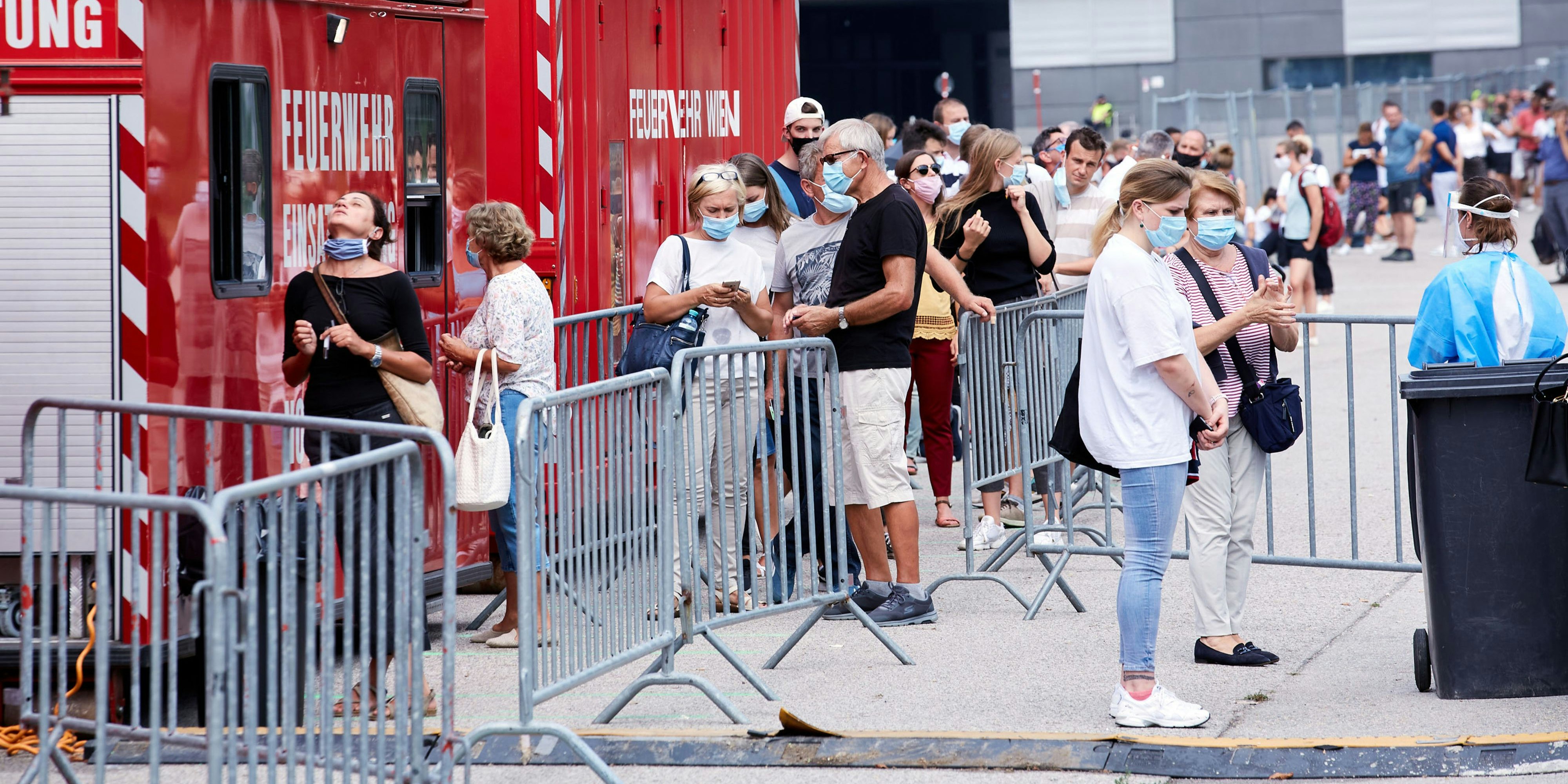 Corona-Teststraße in Wien. Aufgenommen im August 2020