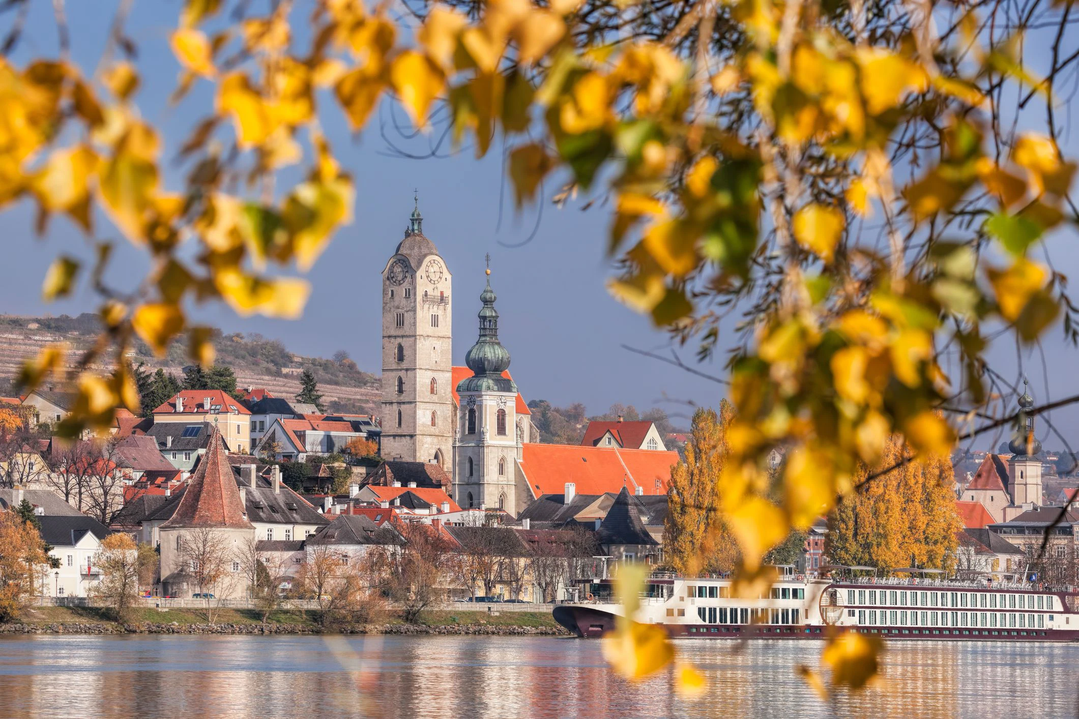 Krems an der Donau im Herbst.