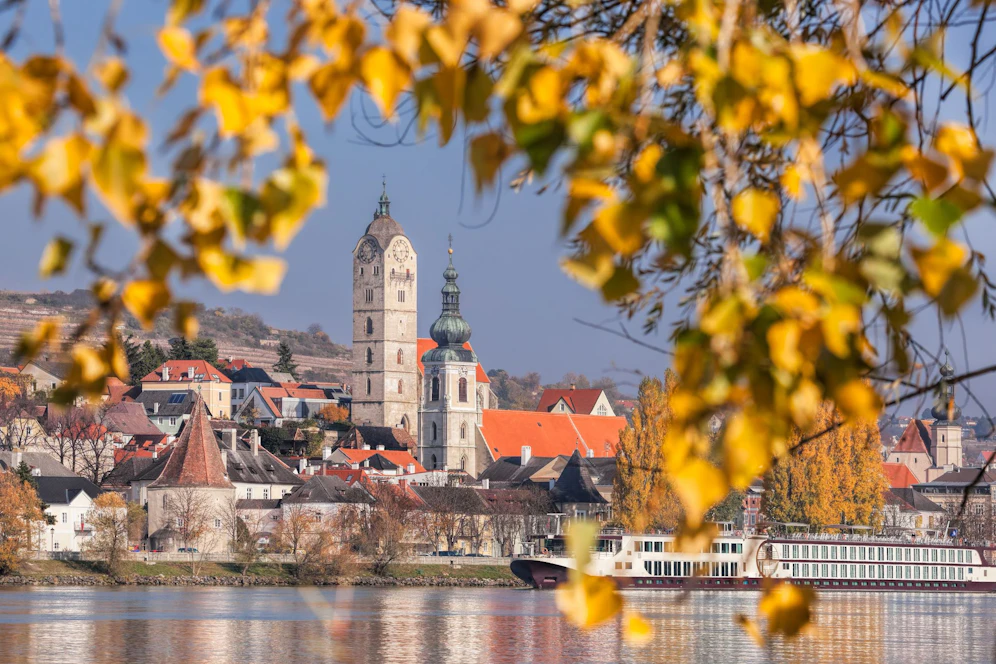 Krems an der Donau im Herbst.
