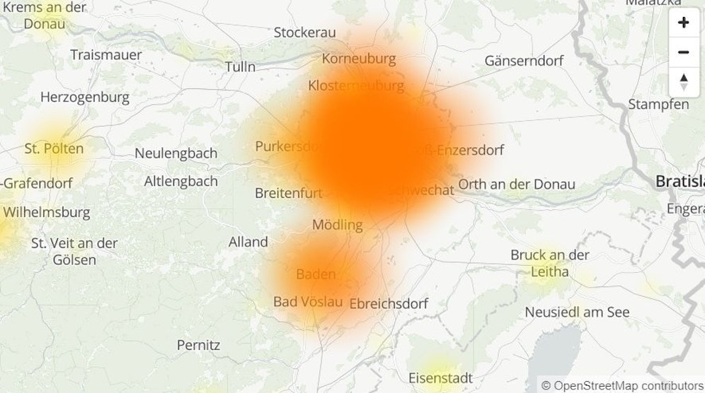 Die Störungkarte von HoT