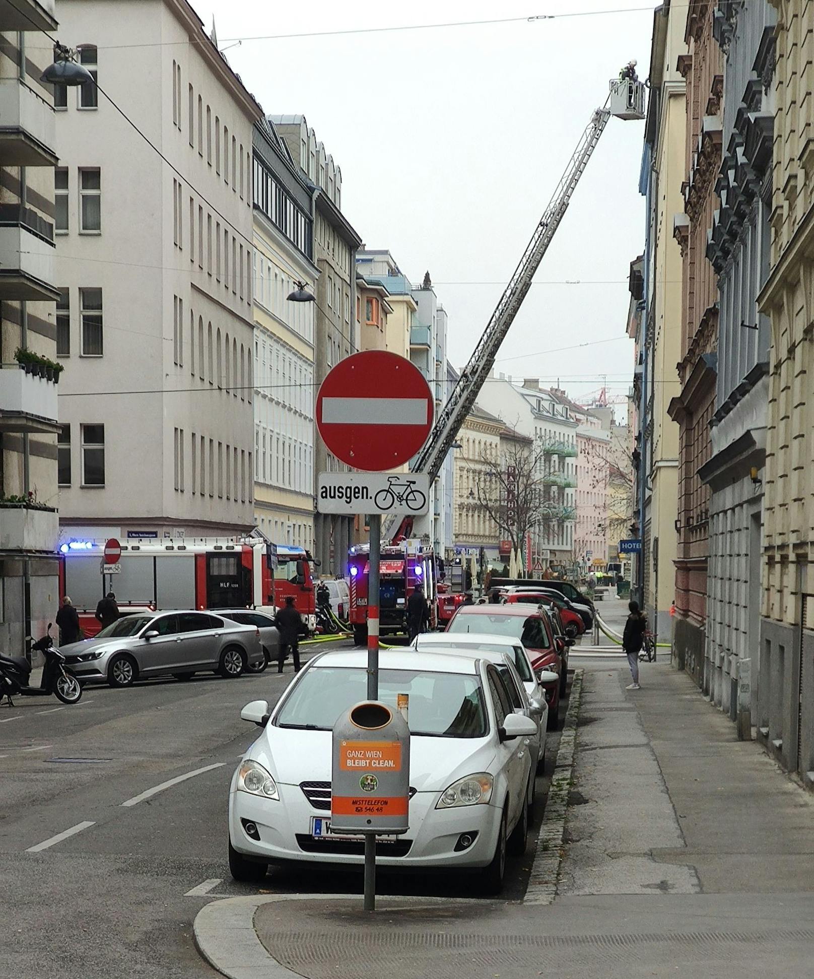 In Wien kam es zu einem Zimmerbrand.