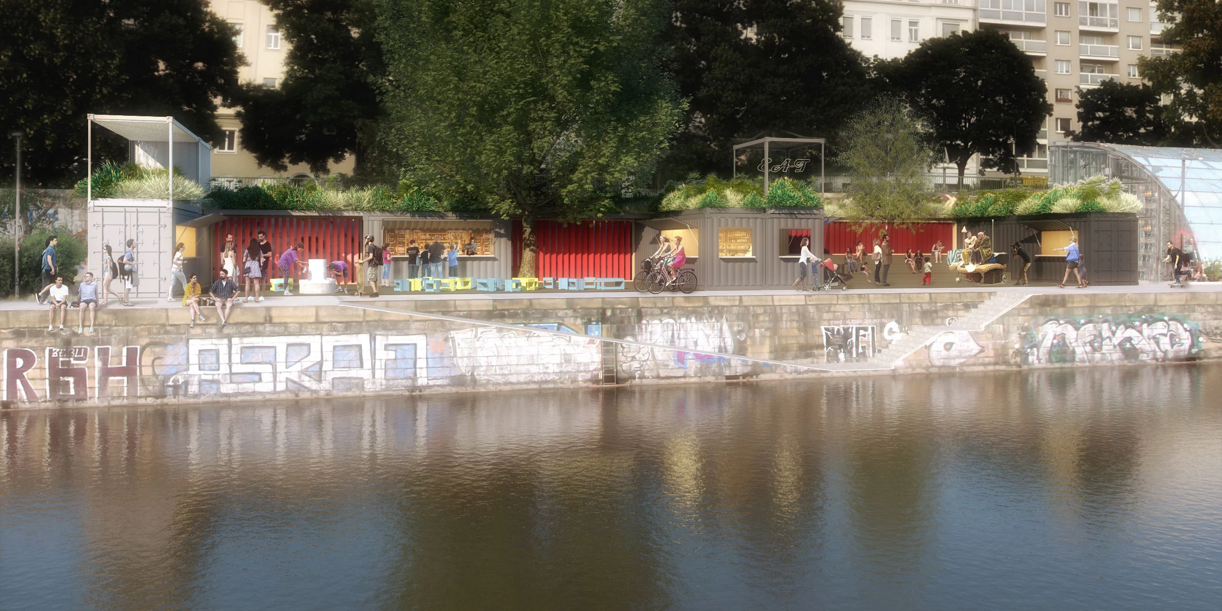 Der Abschnitt am Wiener Donaukanal wird neu gestaltet. 