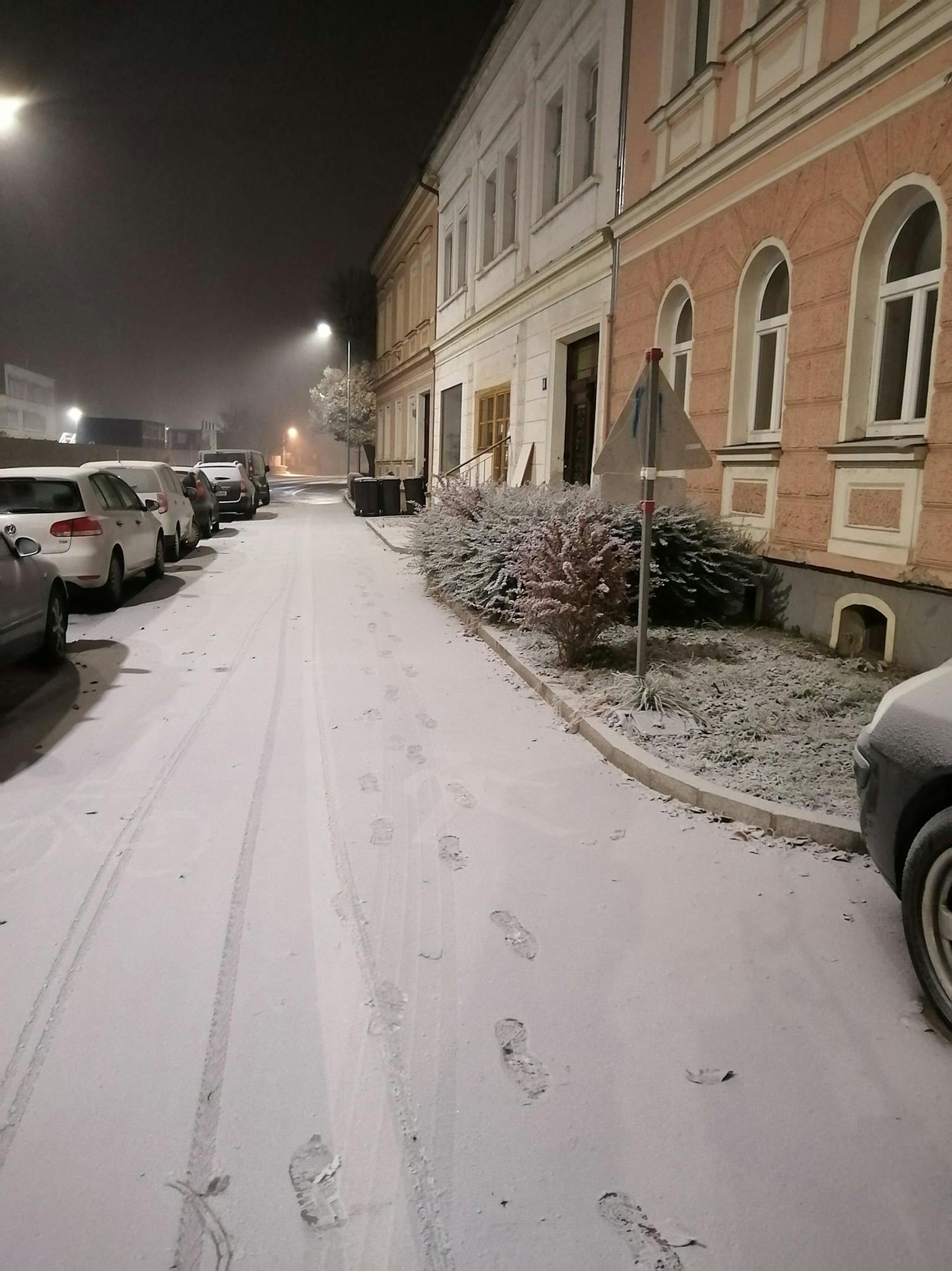 Schnee in Klagenfurt am Donnerstag, 26.11.2020