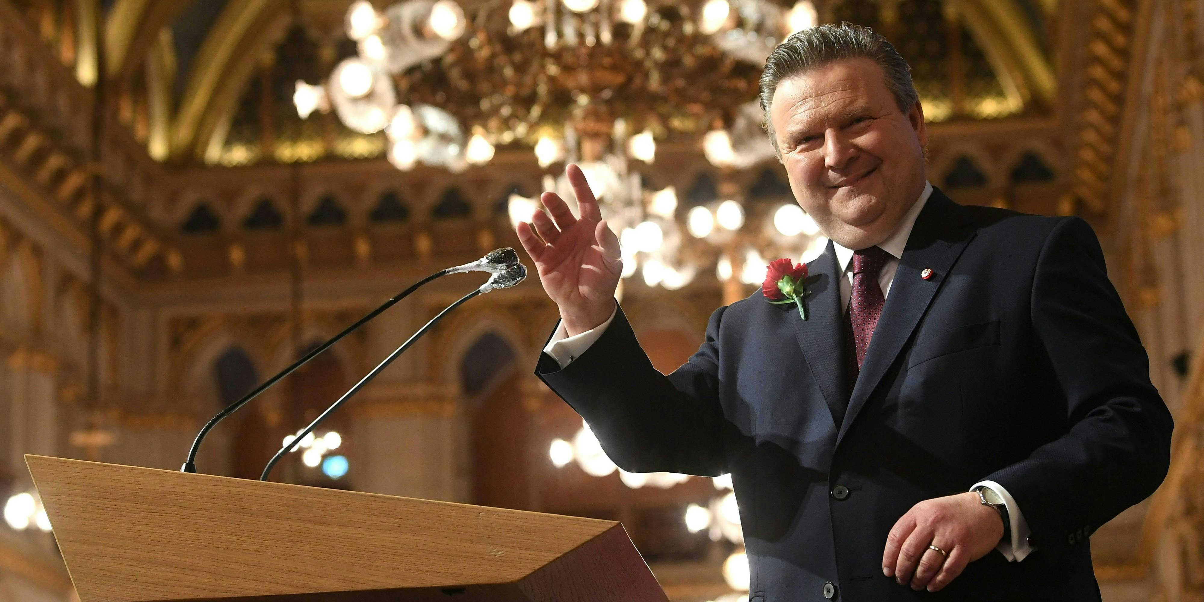 Wiens Bürgermeister Michael Ludwig (SPÖ) nach seiner Wahl durch den Gemeinderat