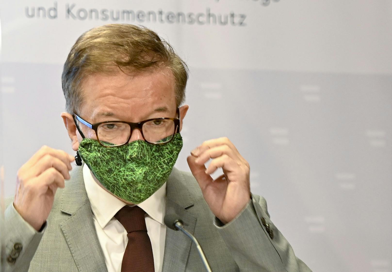 Gesundheitsminister Rudolf Anschober (Grüne) am 27. November 2020 im Rahmen einer Pressekonferenz