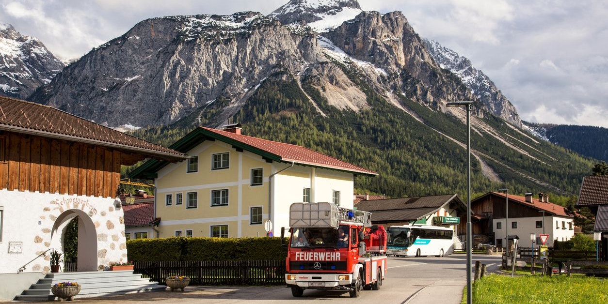 Österreichische Feuerwehr in Ehrwald, Tirol (Symbolbild)