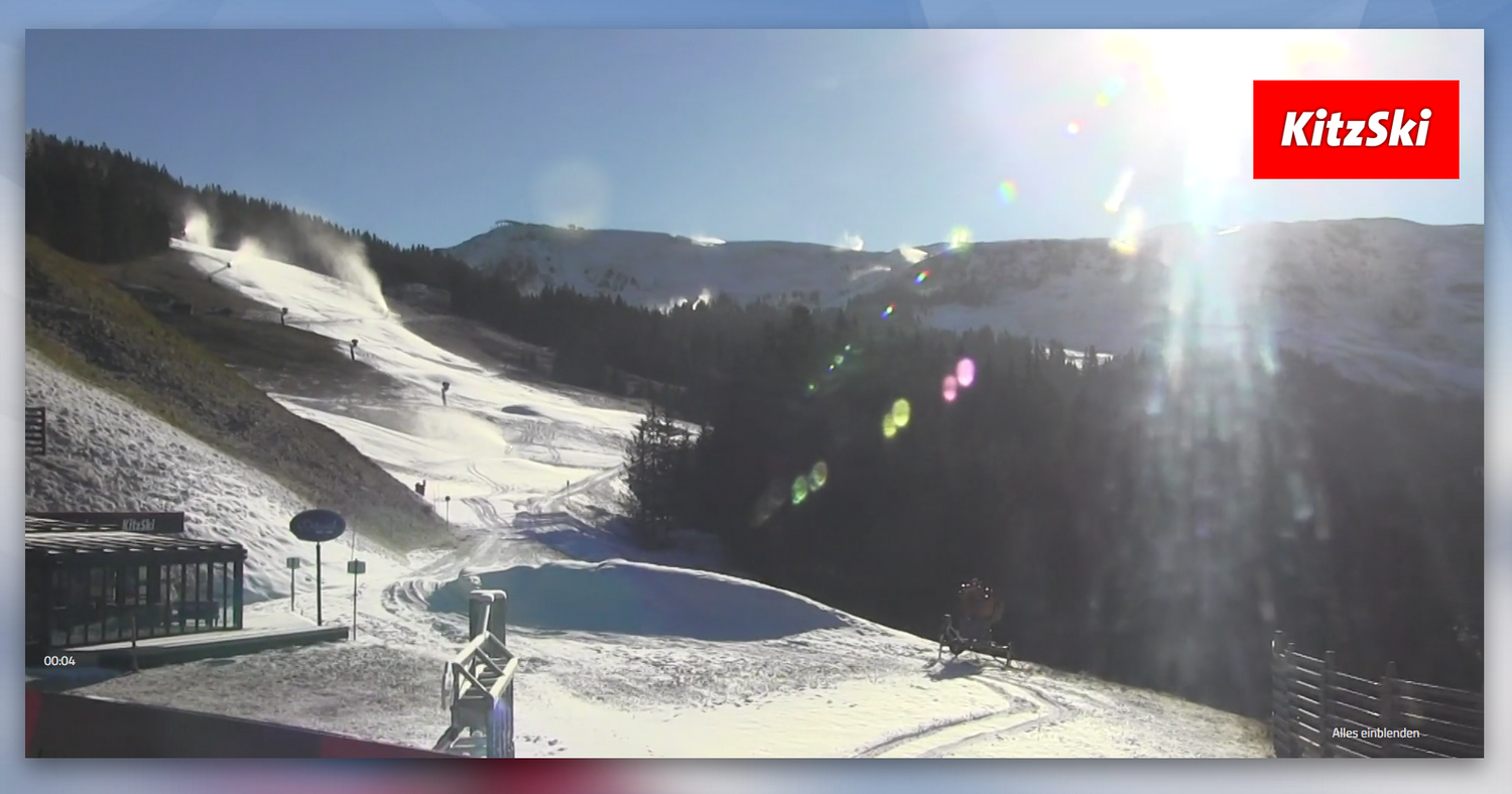 In der Skiregion Kitzbühel wird fleißig beschneit.