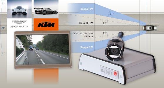 Bahnbrechender digitaler Außenspiegel für aufregende Autos.