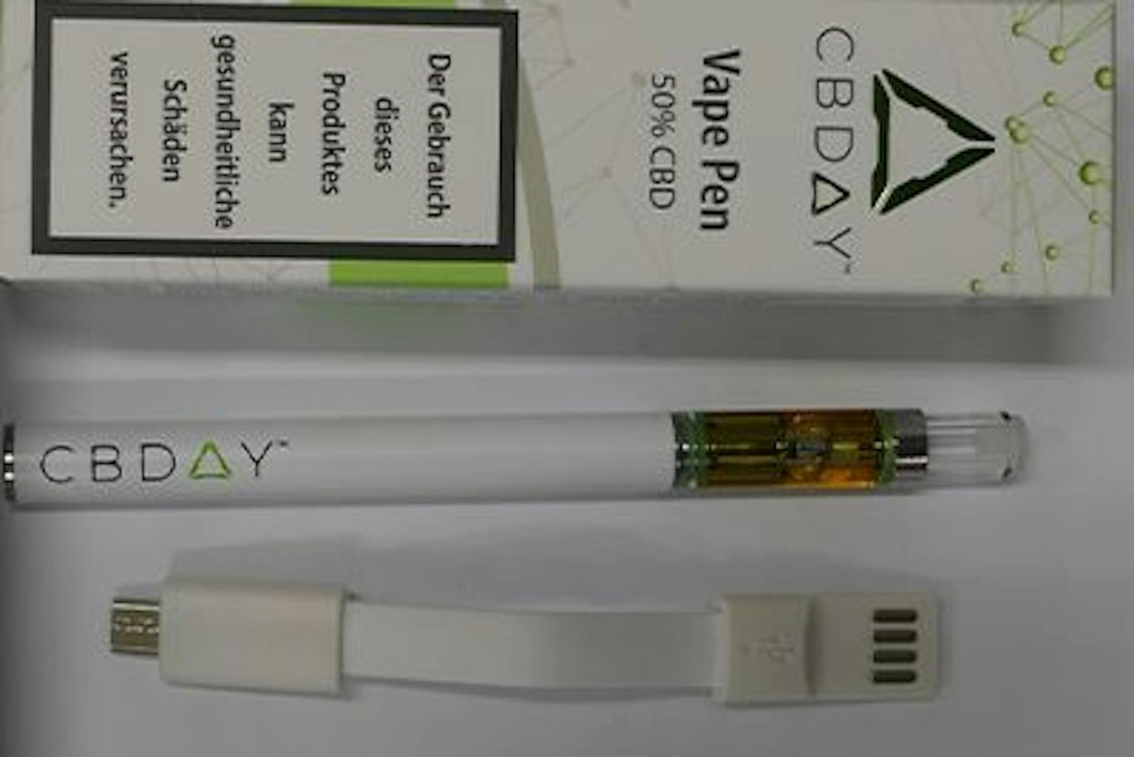 Die elektronische Zigarette "CBDAY Vape Pen 50 % CBD" wurde zurückgerufen.
