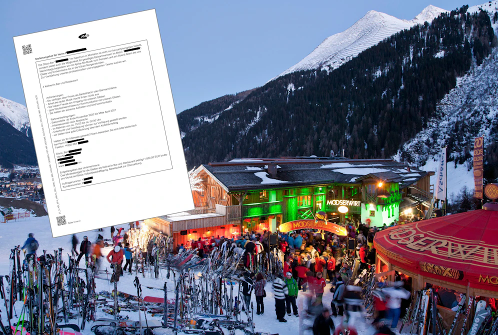 Das AMS vermittelt Jobs für Aprés-Ski.