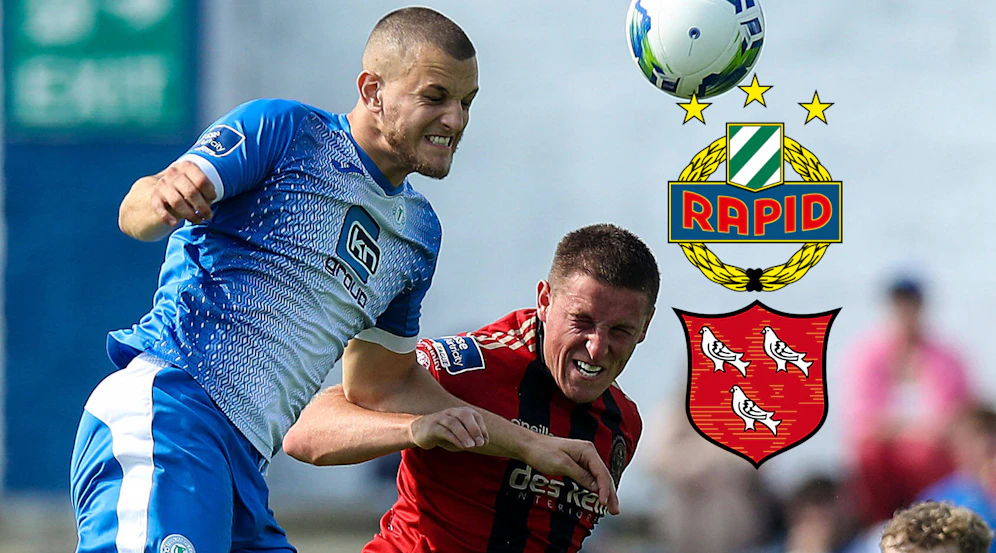Alexander Kogler (l.) stürmt in Irland für Finn Harps.