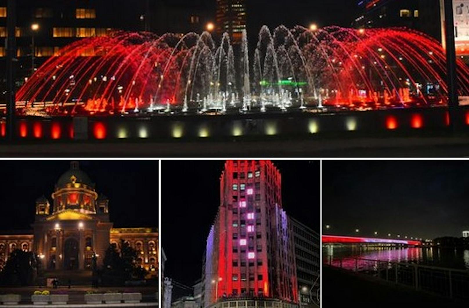 Belgrad in rot-weiß-rot