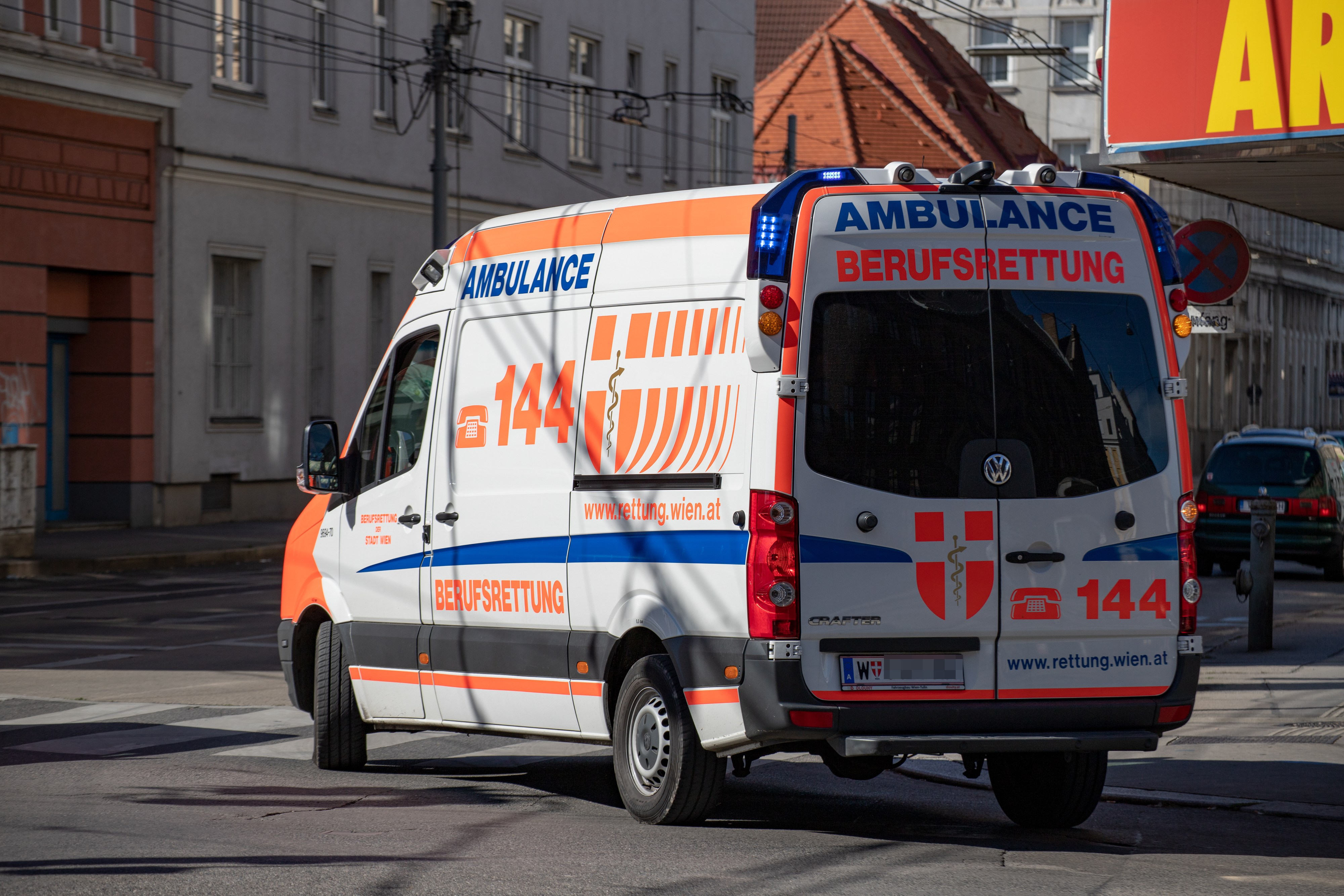 Die Wiener Berufsrettung im Einsatz.