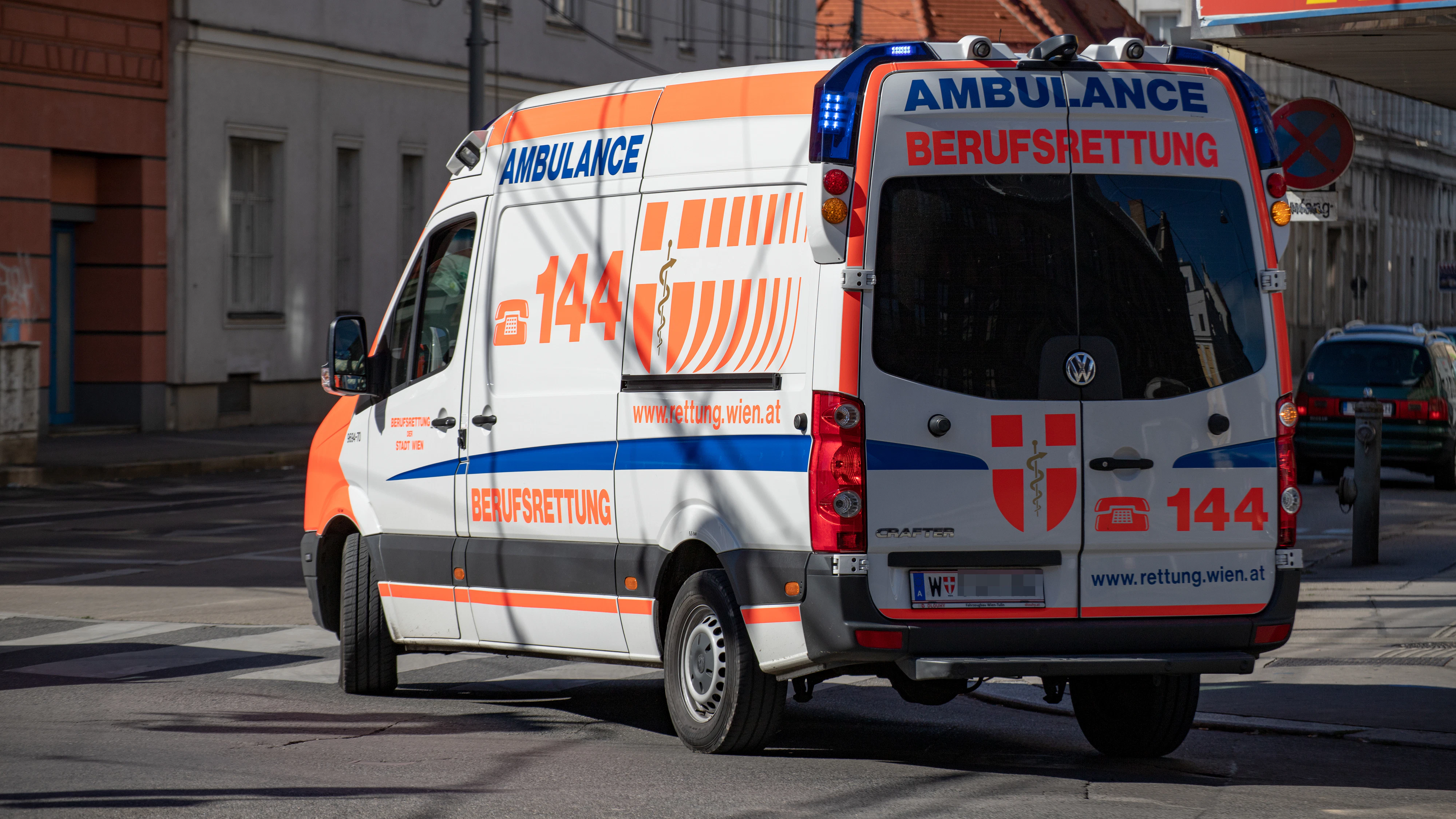 Die Wiener Berufsrettung im Einsatz.
