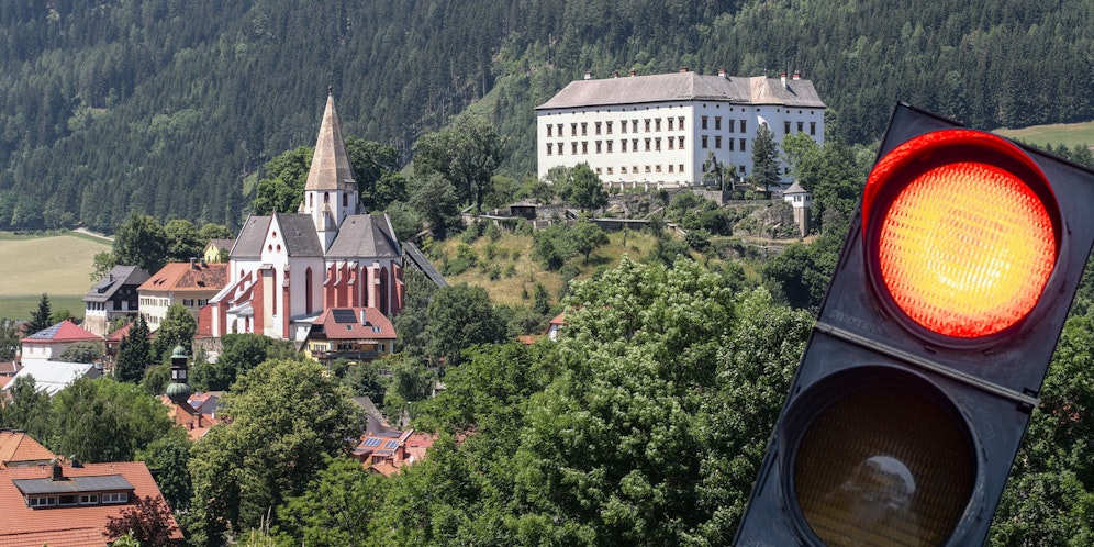 Auch in Murau leuchtet die Corona-Ampel ab Freitag rot.