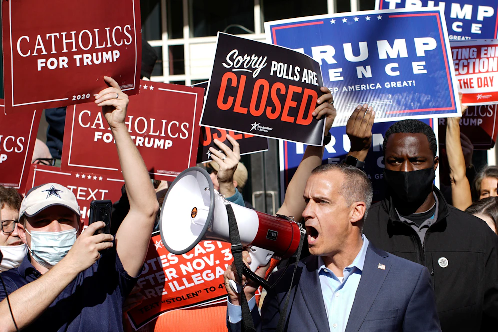 Nach der Wahl kam es in den USA zu Demonstrationen.