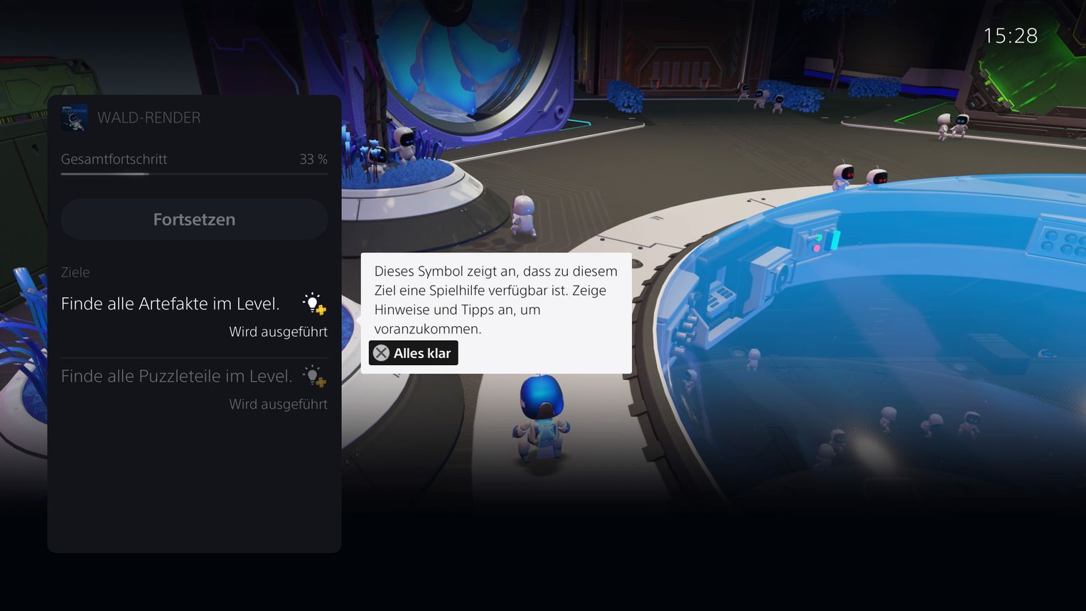 <em>In Games können Spieltipps und Videos aufgerufen werden, um Levels zu schaffen oder Trophäen zu holen.</em>