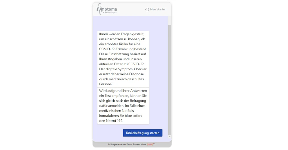 Der Corona-Symptom-Checker der Stadt Wien