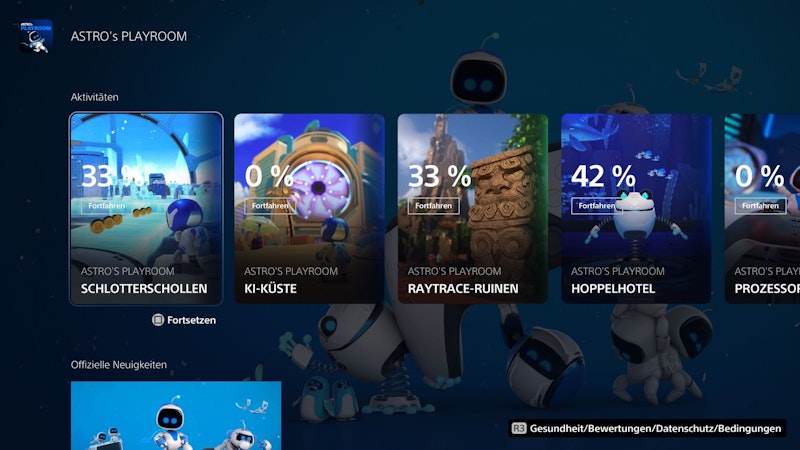 Ganz neu. Trophäen und Levelfortschritte bekamen einen Tracker, der in Prozent angibt, wie viel man von der Aufgabe bereits erreicht hat.
