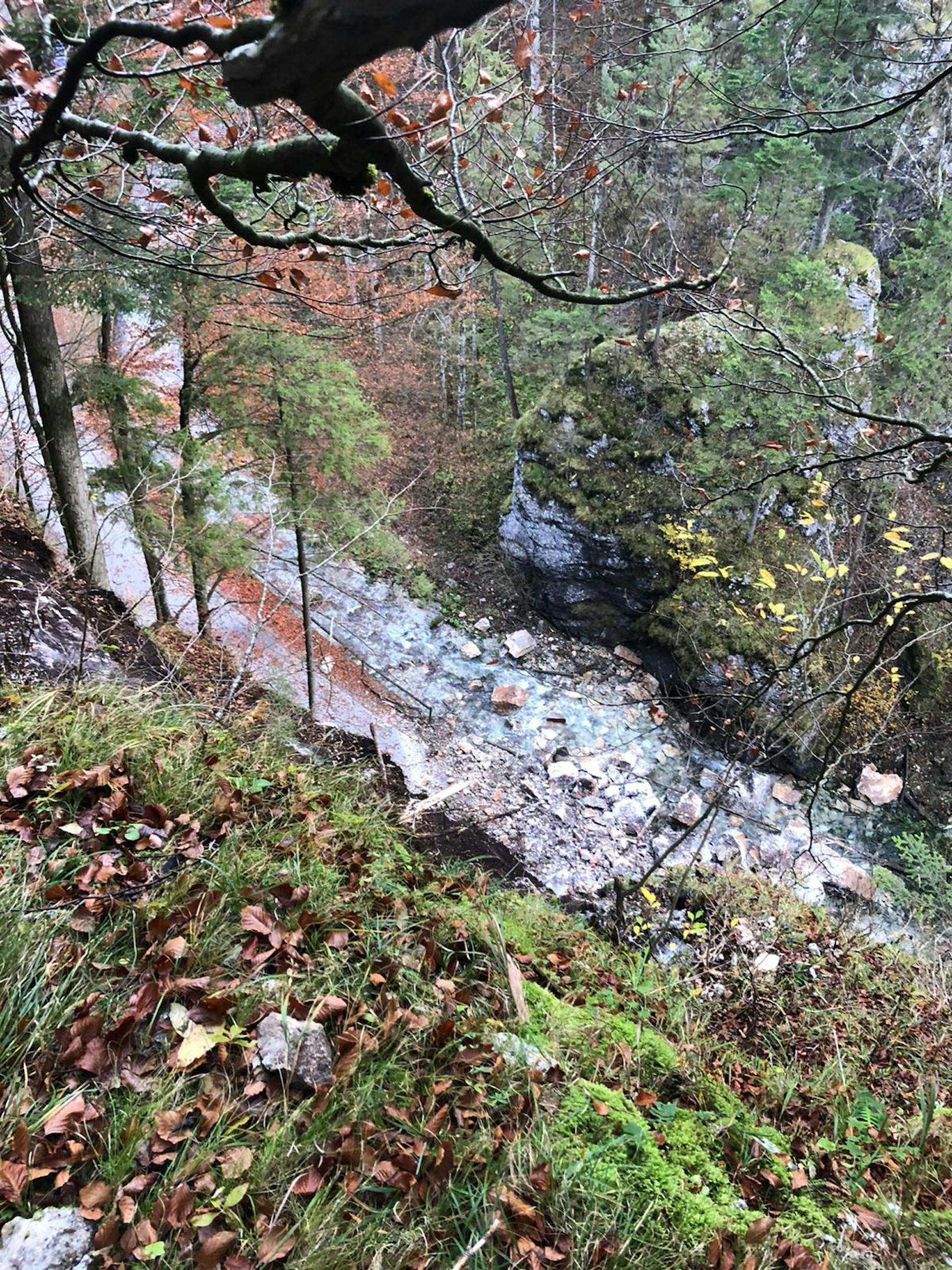 Steinschlag in Hinternasswald