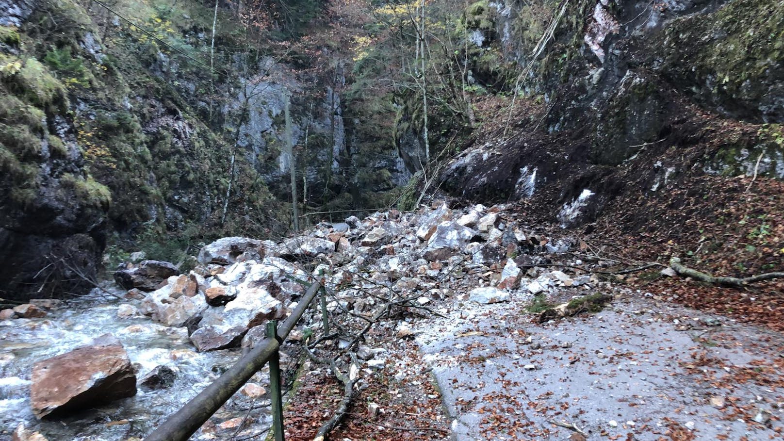 Steinschlag in Hinternasswald