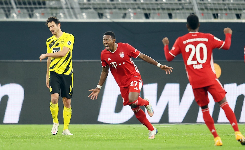 David Alaba jubelt über das zwischenzeitliche 1:1.