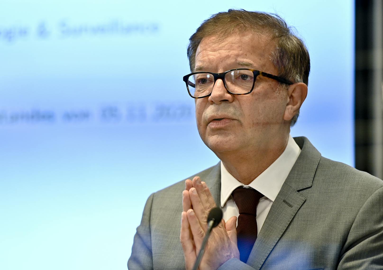 Gesundheitsminister Rudolf Anschober (Grüne) am 6. November 2020 im Rahmen der Pressekonferenz "Aktuelle Lage und erste Bilanz nach erneutem Lockdown in Österreich"