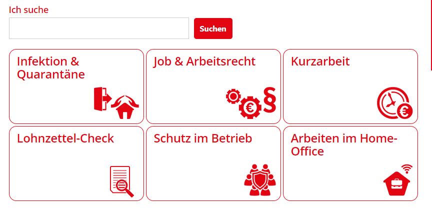 Arbeiterkammer und ÖGB bieten online auf jobundcorona.at umfassende Informationen.