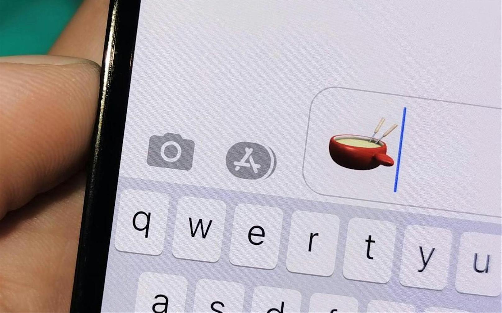 So sieht das Fondue-Emoji auf dem iPhone aus.
