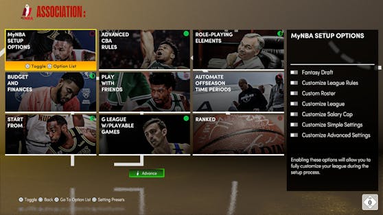 Erweiterte "Meine KARRIERE"-Story und "Meine NBA".