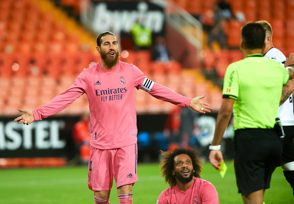 Real-Leithammel Sergio Ramos ist fassungslos.