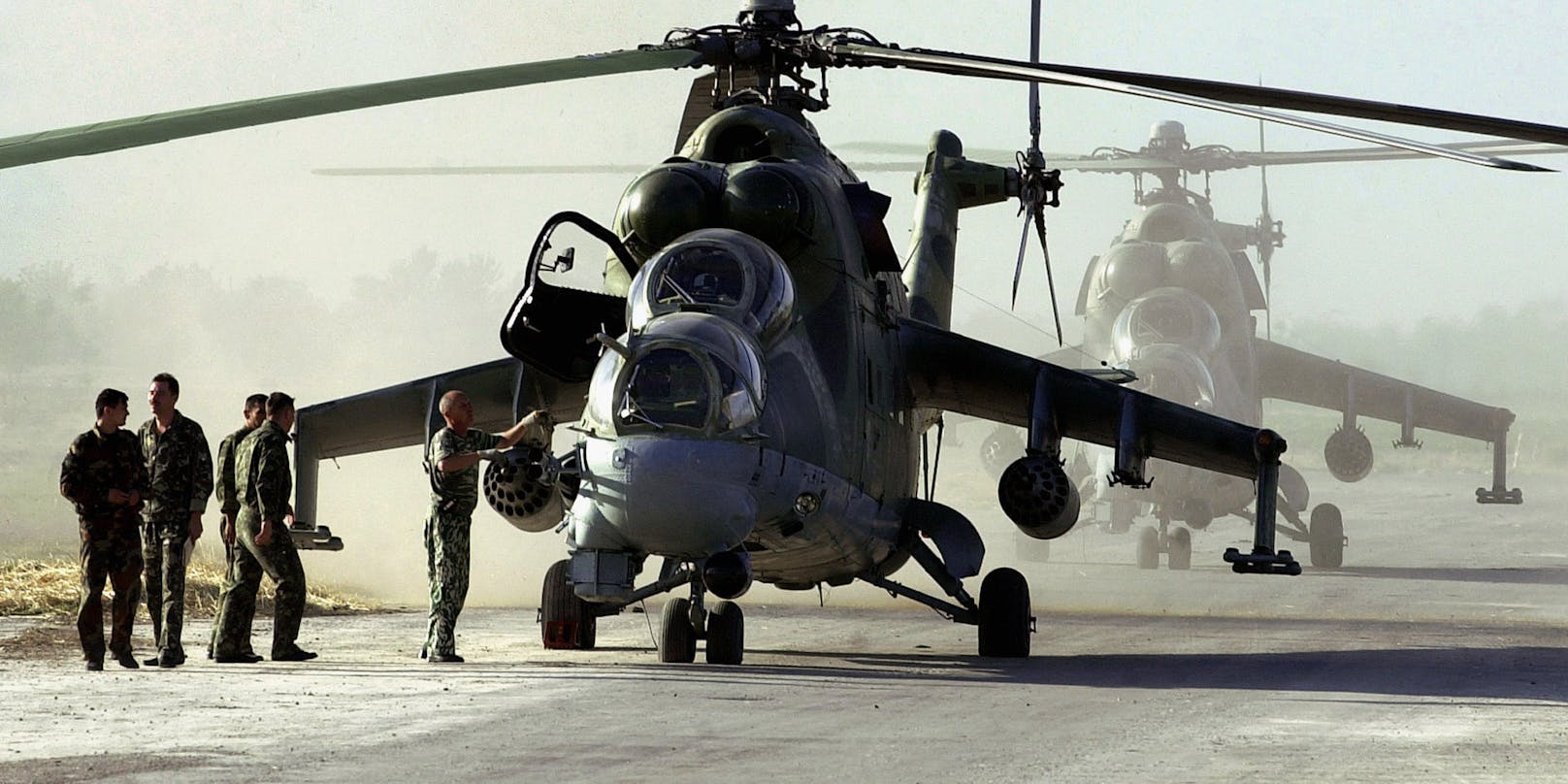 Am Montag wurde ein Militärhubschrauber des Typs Mi-24 abgeschossen. Symbolbild