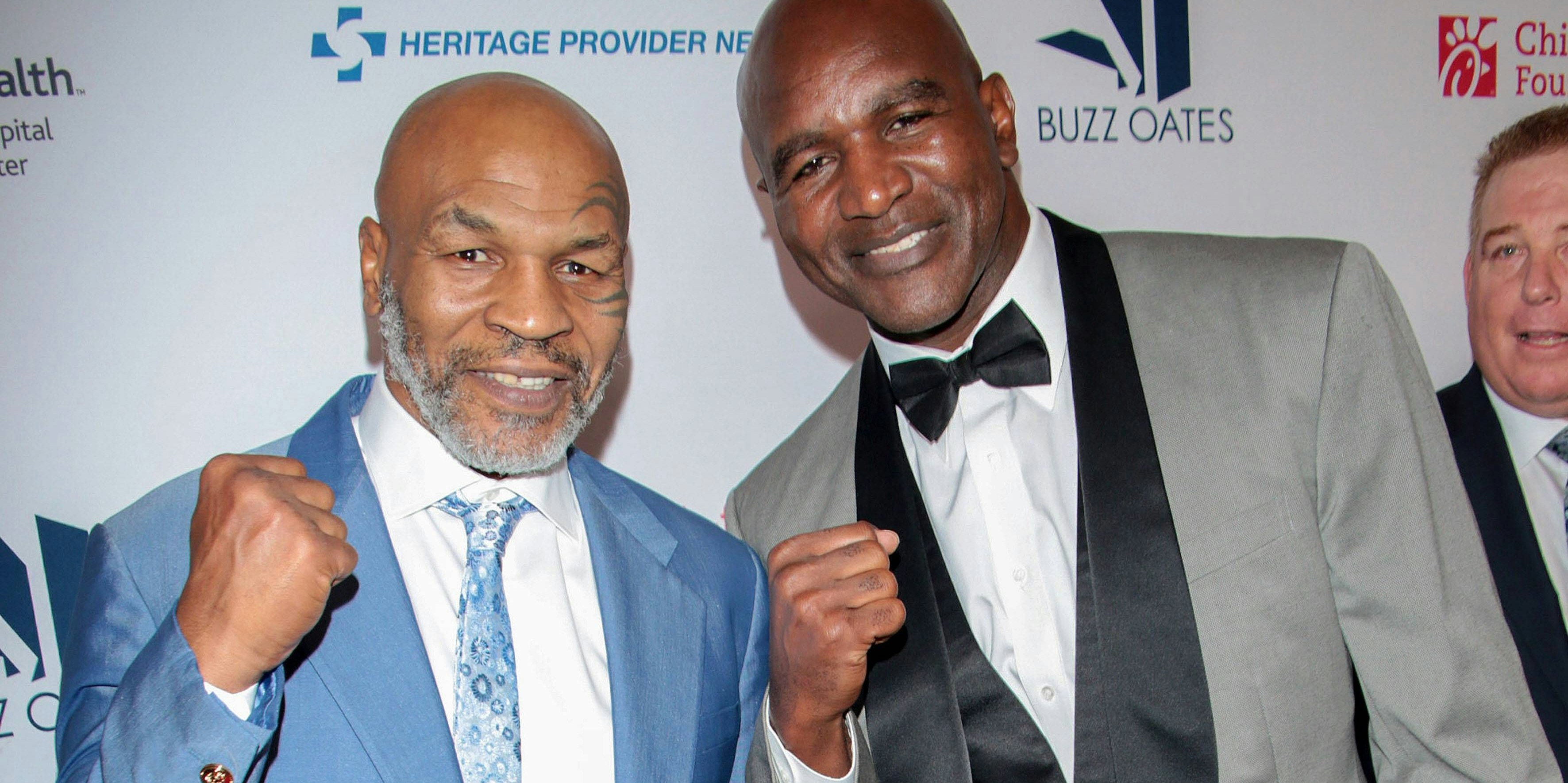 Box-Ikonen: Mike Tyson (l.) und Evander Holyfield