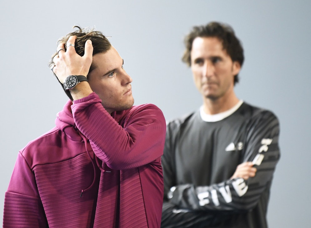 Dominic und Papa Wolfgang Thiem