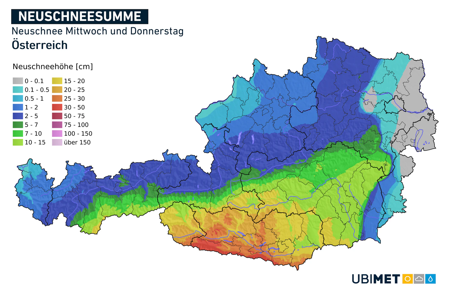 Schnee am Mittwoch und Donnerstag