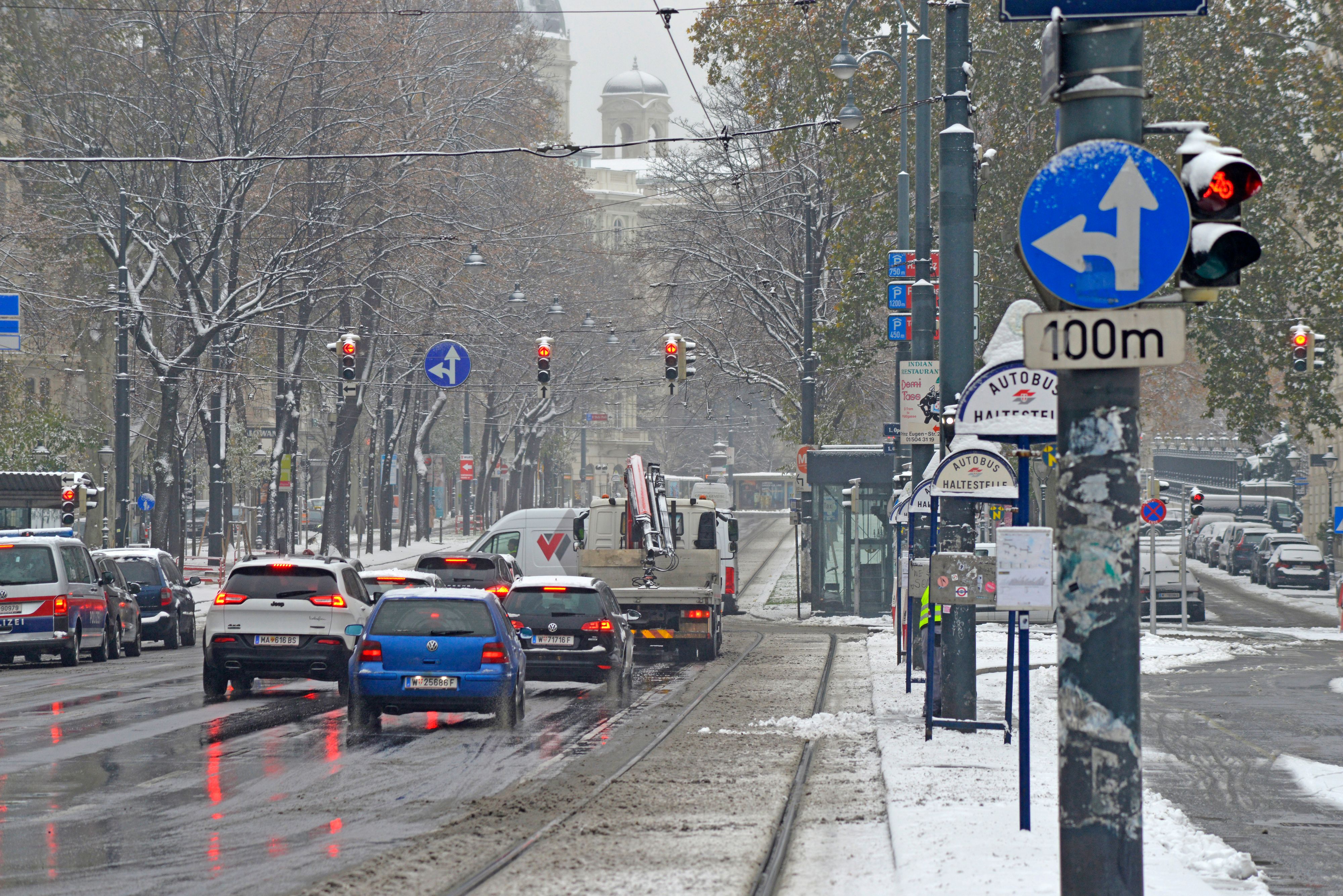 In Wien schaut der Schnee vorbei. Archivbild vom 3. Dezember 2020. 