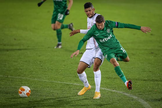Der LASK beim letzten Gruppenspiel in Rasgrad.
