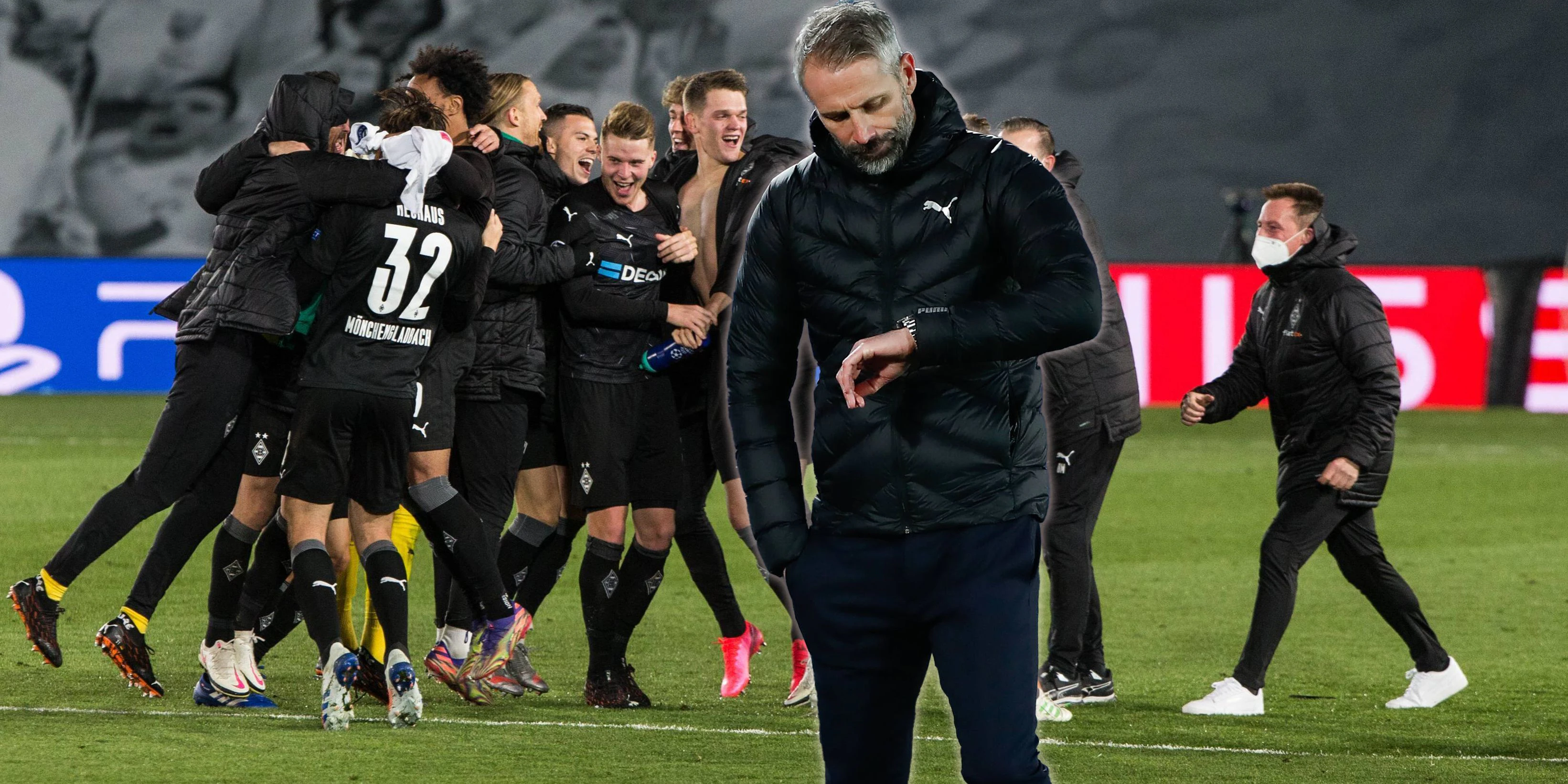 Gladbach-Trainer Marco Rose stieg mit seinen "Fohlen" trotz 0:2-Niederlage in der Champions League auf.