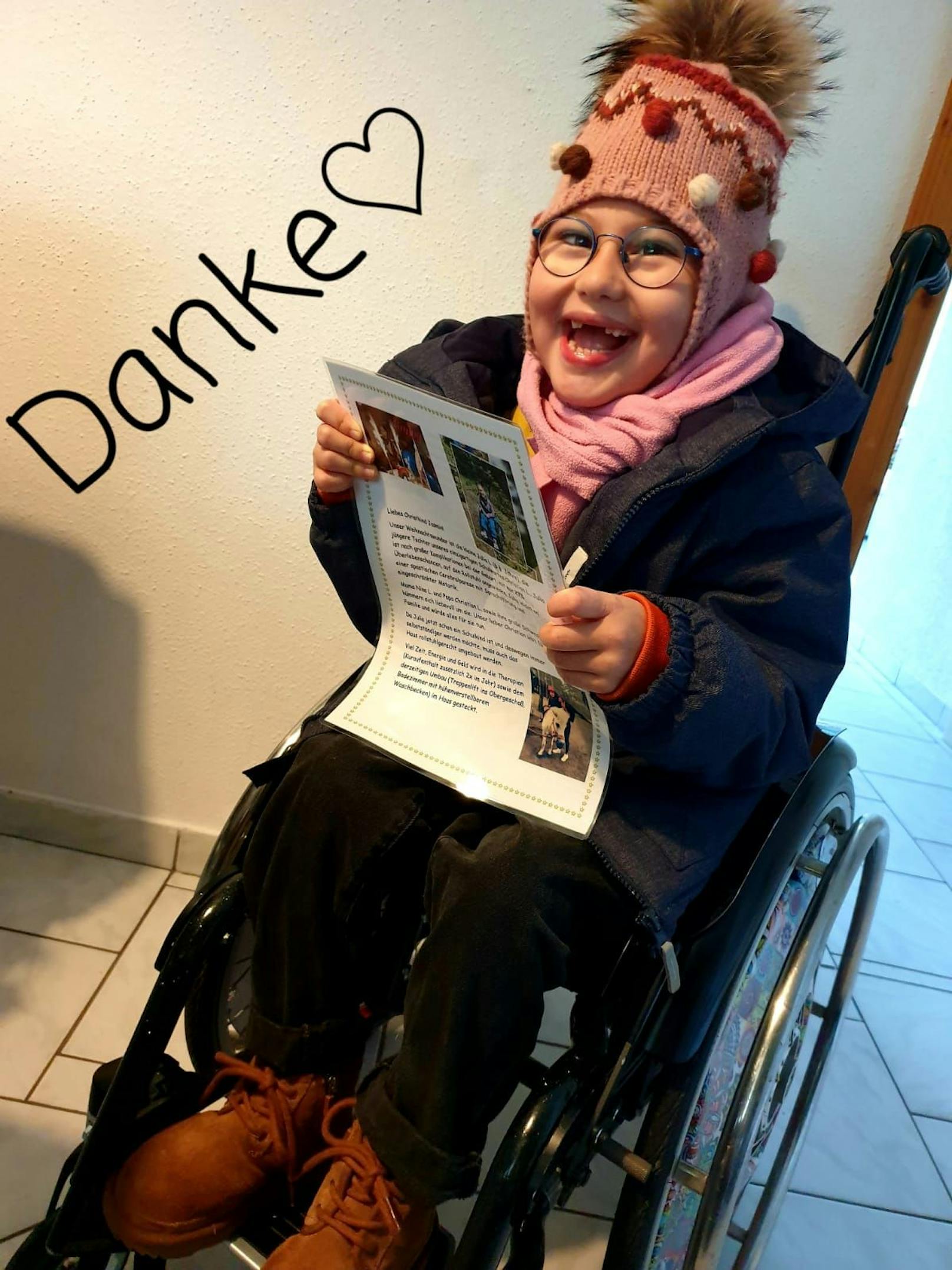"Heute" hilft Mädchen (6) im Rollstuhl
