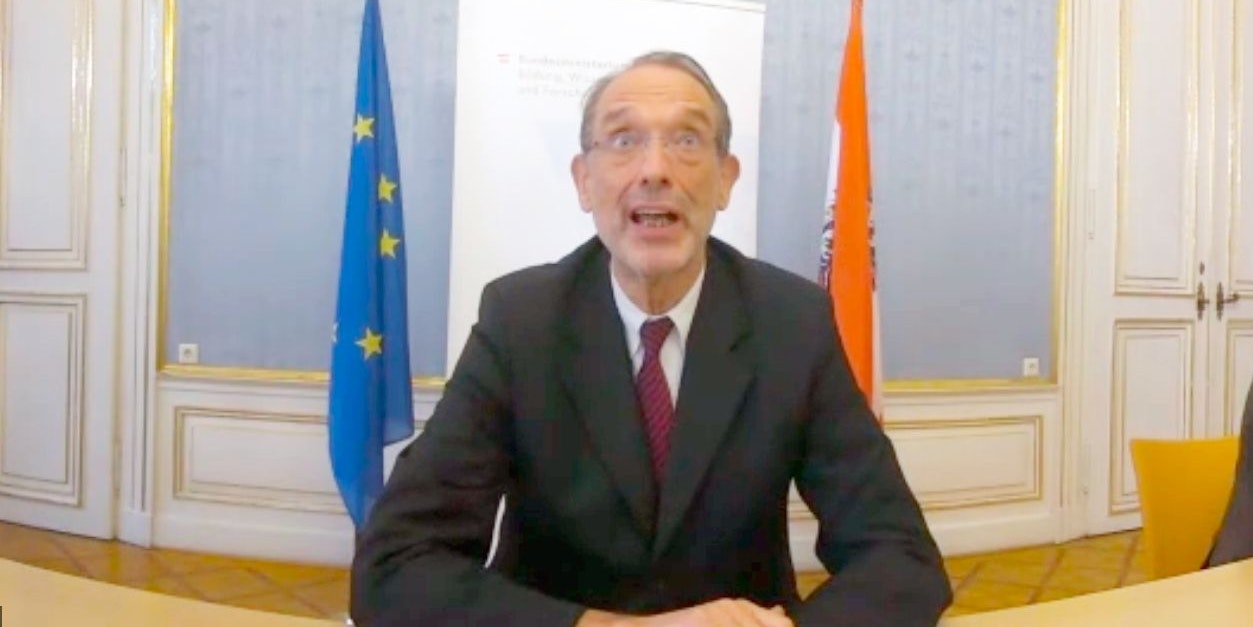 Forschungsminister Faßmann im Rahmen der Video-Pressekonferenz am 11. Dezember 2020