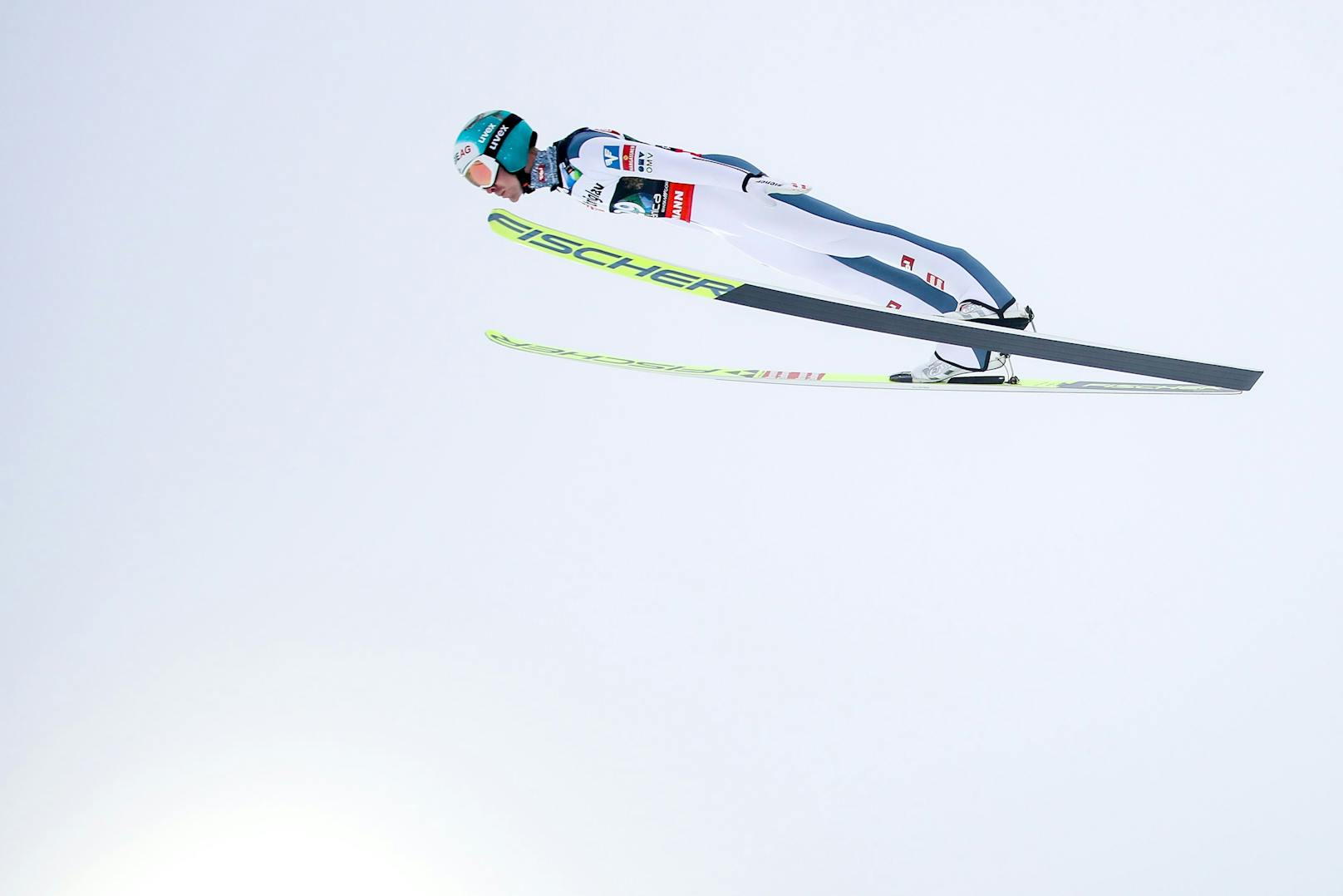 Michael Hayböck hebt bei der Skiflug-WM ab. 