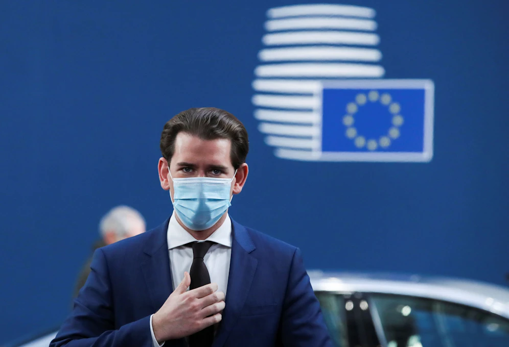 Österreichs Kanzler Sebastian Kurz beim EU-Gipfel in Brüssel.