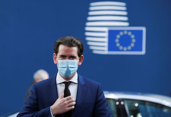 Österreichs Kanzler Sebastian Kurz beim EU-Gipfel in Brüssel.