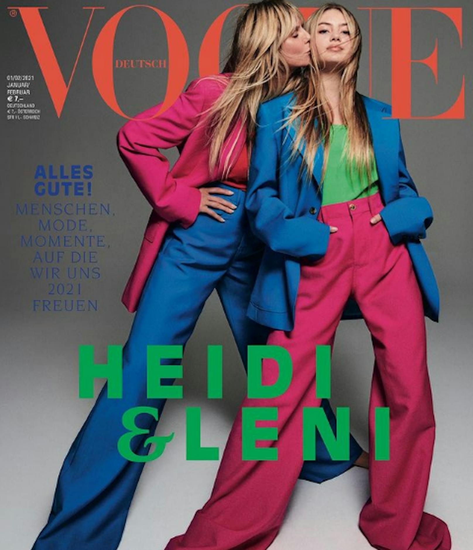 11.12.2020: Lange Zeit hielt <strong>Heidi Klum</strong> die Gesichter ihrer Kinder geheim. Doch das hat jetzt ein Ende: Gemeinsam mit ihrer Tochter <strong>Leni</strong> ziert sie das "Vogue"-Titelblatt.<br>