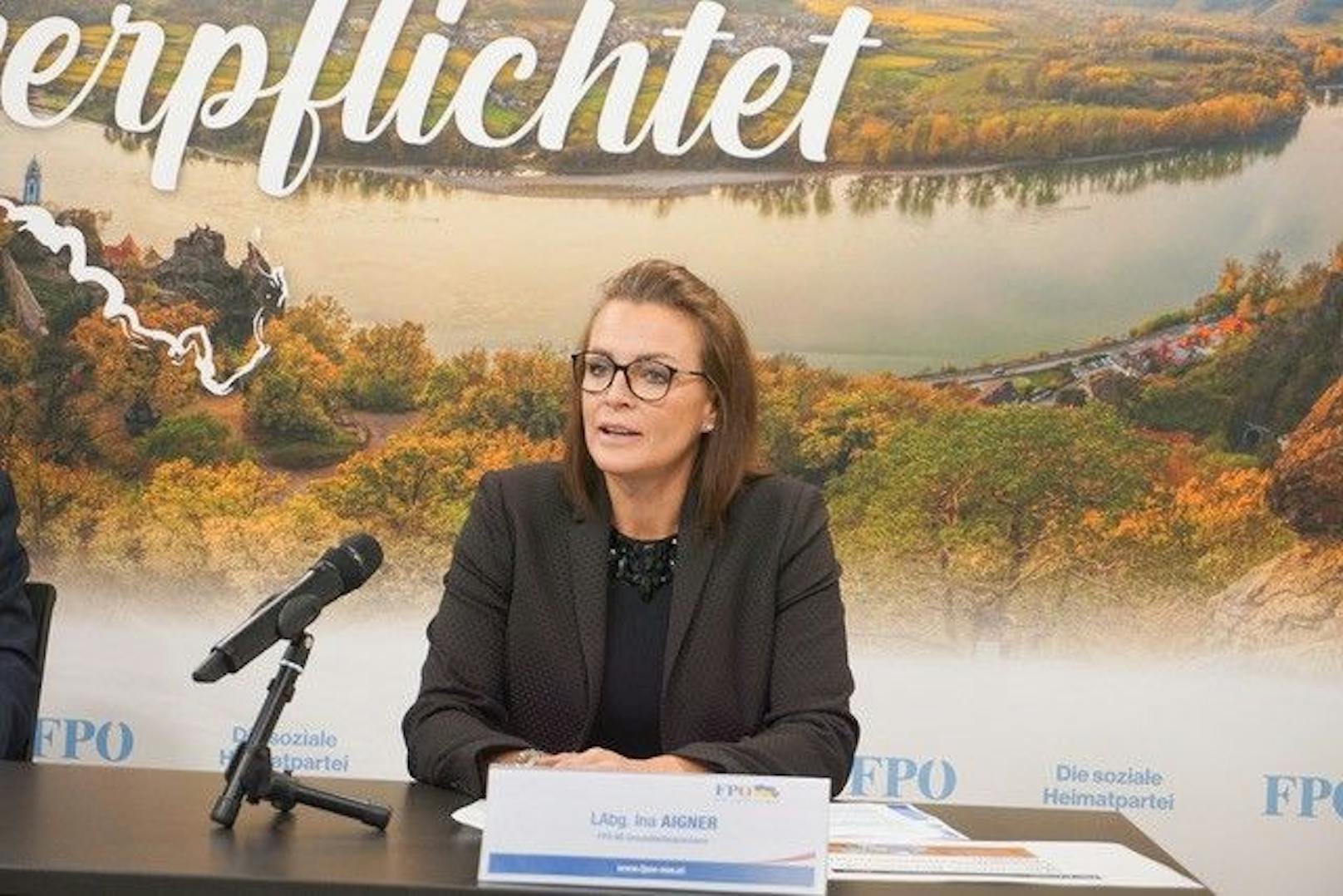 FPÖ-Gesundheitssprecherin und Landtagsabgeordnete Ina Aigner kritisiert das Stelleninserat vom Land NÖ.