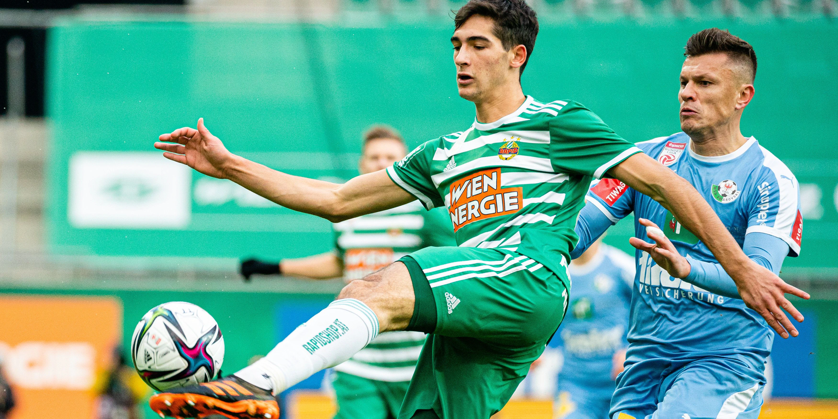 Rapid liegt gegen Wattens zurück.