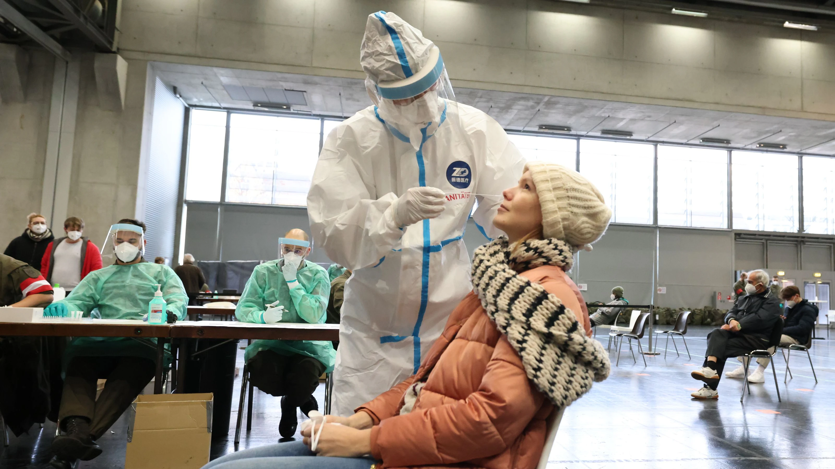 Massentests in der Messe