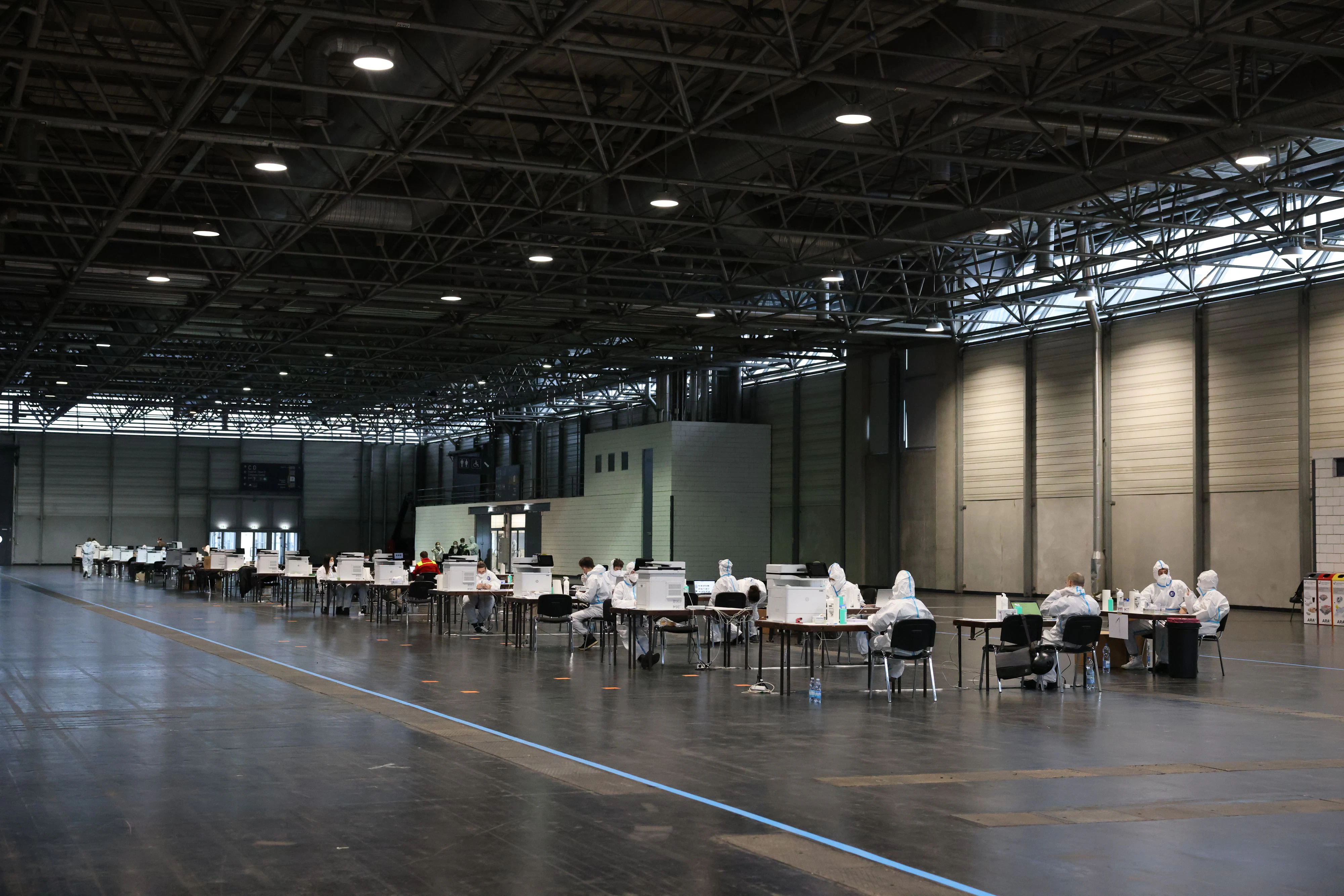 Massentests in der Messe
