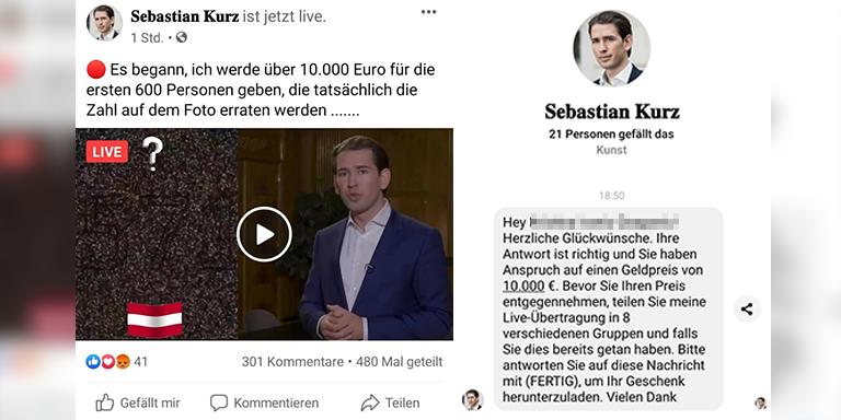 So sieht das Fake-Profil aus.